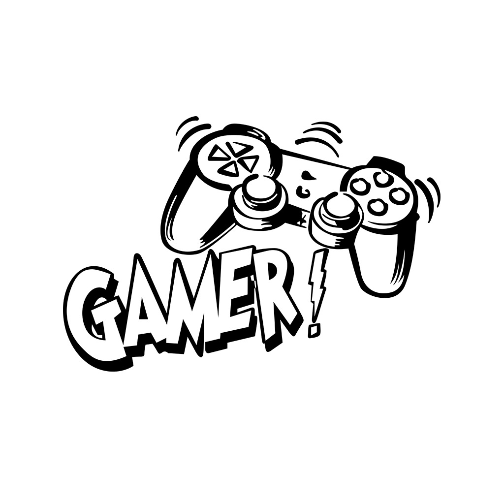 Sticker gamer manette - Sticker A moi Etiquette & Autocollant